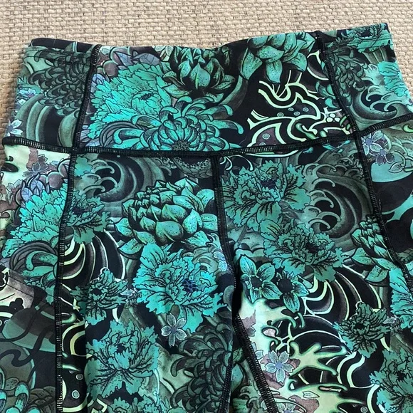 Lululemon Fast & Free 7/8 Tight II 25” Nulux Memoir Multi Green sz6 - Picture 7 of 9